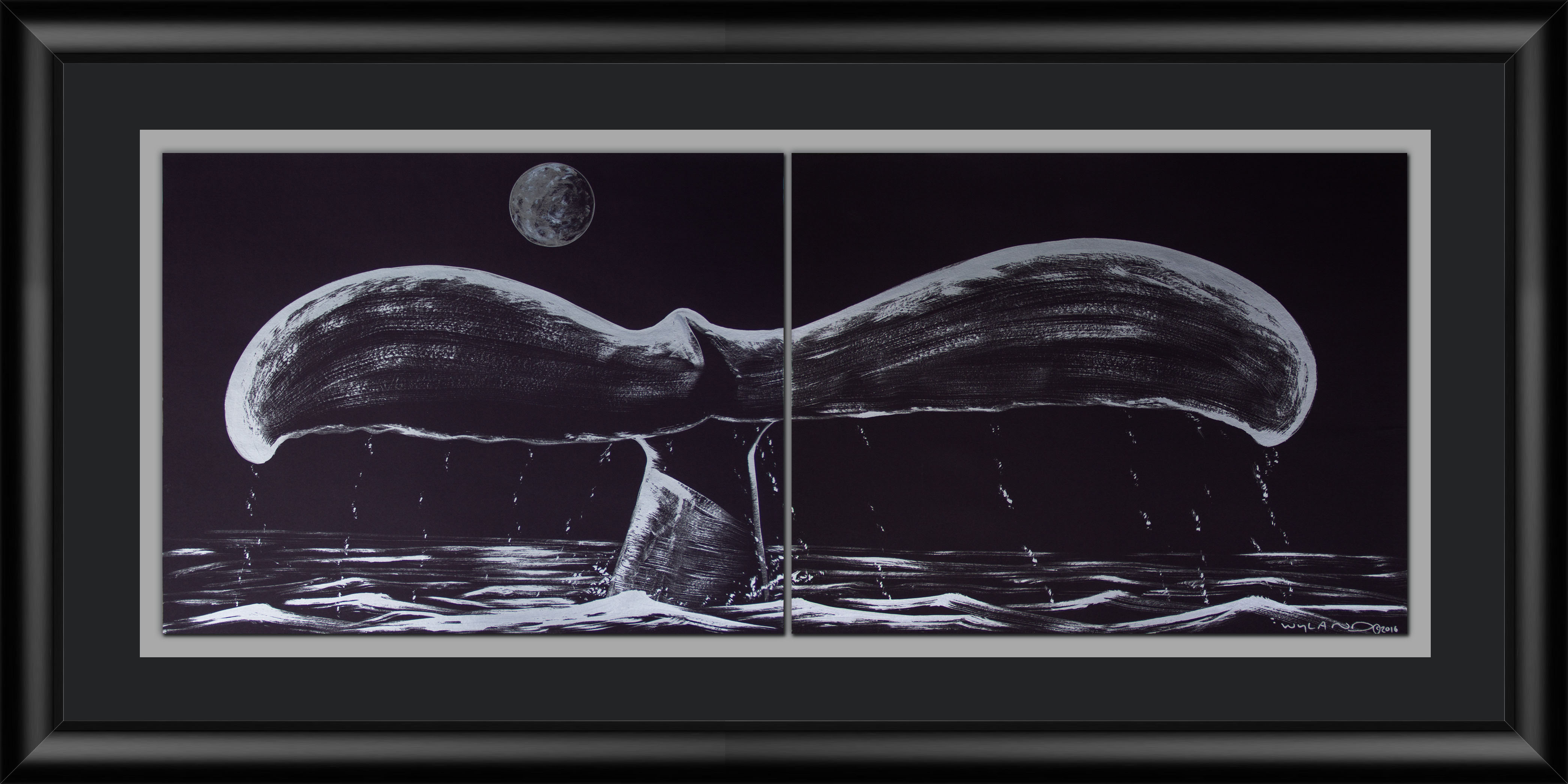 Whale Tail Diptych Wyland Worldwide